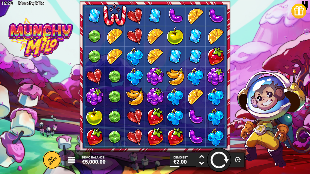 Munchy Milo — 7×7 grid gameplay